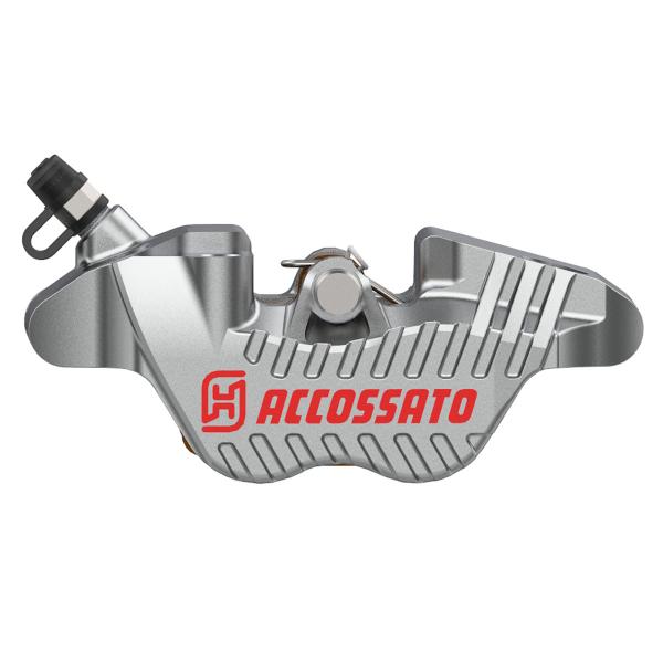 Accossato chrome left radial brake caliper for MiniGp Pitbike and Scooters