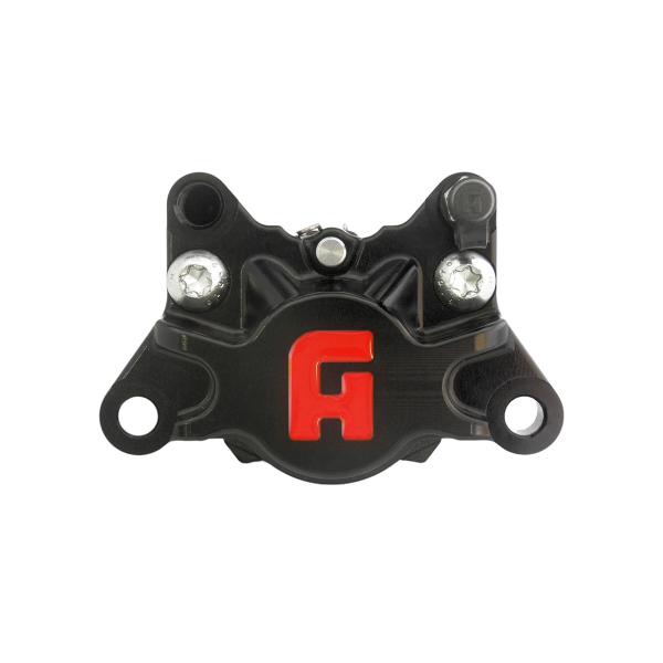Accossato front axial black brake caliper with 84mm ST pads