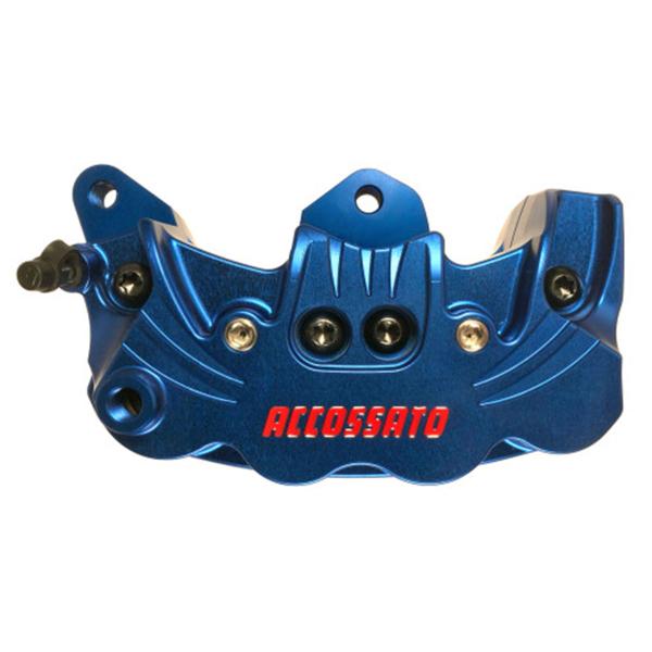 Pinza freno radiale CNC Accossato interasse 86,3mm Buell EBR anodizzata blu