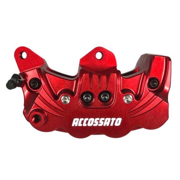 Pinza freno radiale CNC Accossato interasse 86,3mm Buell EBR anodizzata rossa