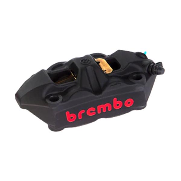 Pinza freno anteriore sinistra Brembo Racing M4 nera interasse 108mm