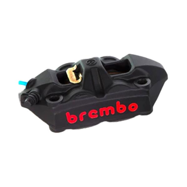Pinza freno anteriore destra Brembo Racing M4 nera interasse 108mm