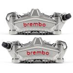 Pair of Brembo Racing GP4-MotoGP 108mm brake calipers monoblock finned