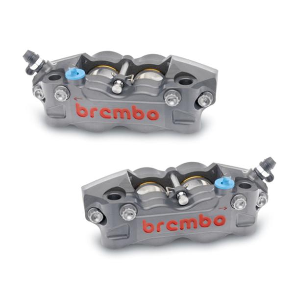 Coppia pinze freno anteriori Brembo Racing P4-32/36 titanio interasse 108mm