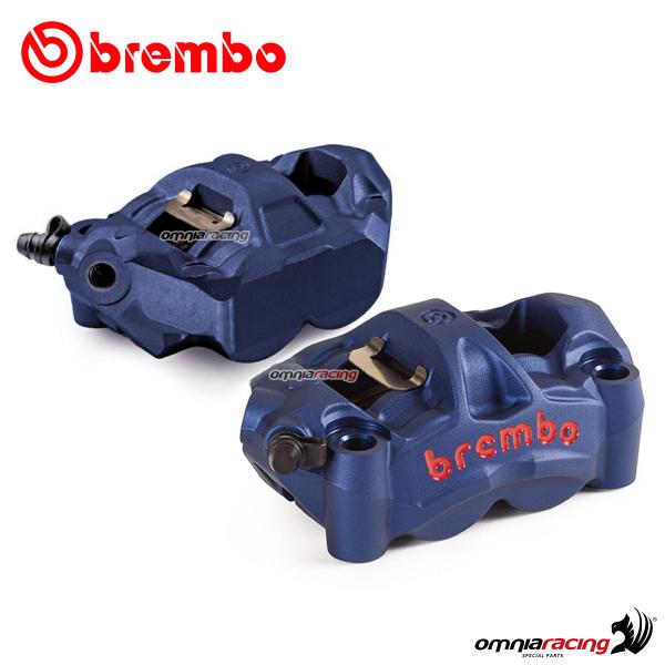 Brembo M50 kit pinze freno radiali monoblocco interasse 100mm (SX+DX) colore blu