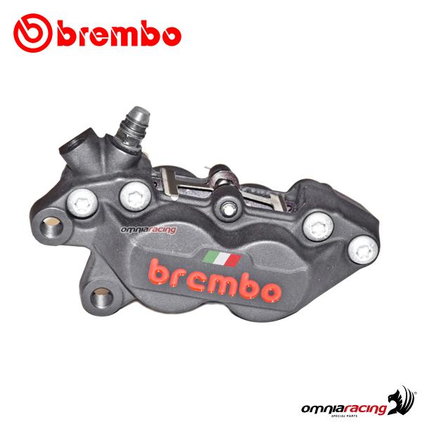 Pinza freno anteriore sinistra Brembo P4-40C SX nera interasse 40mm