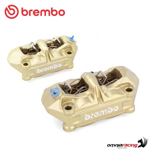 Brembo coppia pinze freno radiali P4 34 B colore oro interasse 100mm