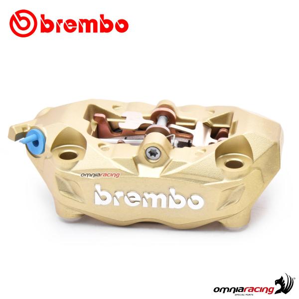 Pinza freno anteriore Sinistra Brembo M4.32 B SX Oro interasse 100mm