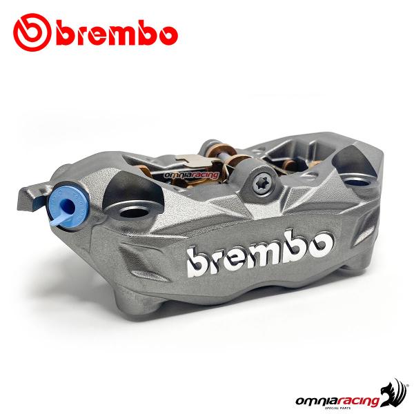 Brembo monobloc radial brake caliper left front M432B titanium color 100mm wheelbase
