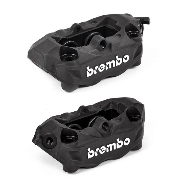 Coppia pinze freno anteriori Brembo OE M4.32 nere 100mm