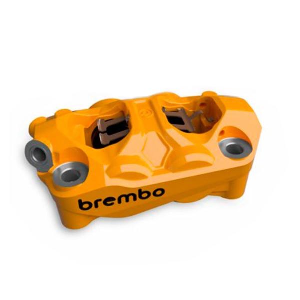 Brembo Hypure left yellow radial brake caliper 100mm wheelbase
