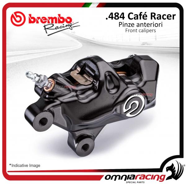 Brembo Racing pinza freno sinistra (SX) assiale CNC .484 cafe racer interasse 69,1mm logo argento