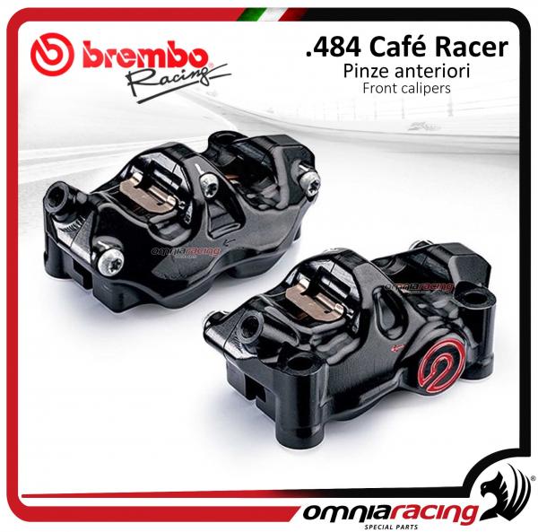 Brembo Racing coppia pinze freno radiali P4 32 CNC .484 interasse 108mm Cafe racer kit (SX+DX)