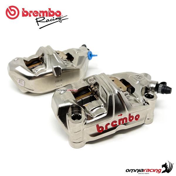 Brembo Racing coppia pinze radiali GP4MS monoblocco GP4-MS interasse 100mm con pastiglie