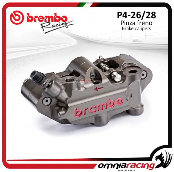 Brembo Racing pinze freno radiali sinistra MX ricavata CNC P4 26/28 interasse 40mm per Motocross
