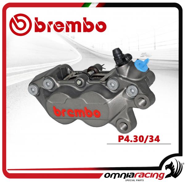 Brembo Pinces Brembo P4 30/34 C SX Noir Entraxe 40mm Logo Rouge 