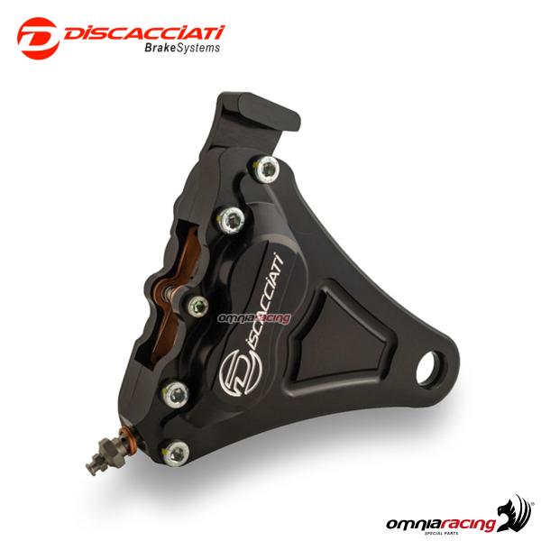 Pinza a 4 pistoni Discacciati posteriore anodizzata nera per Harley Davidson Softail <2005