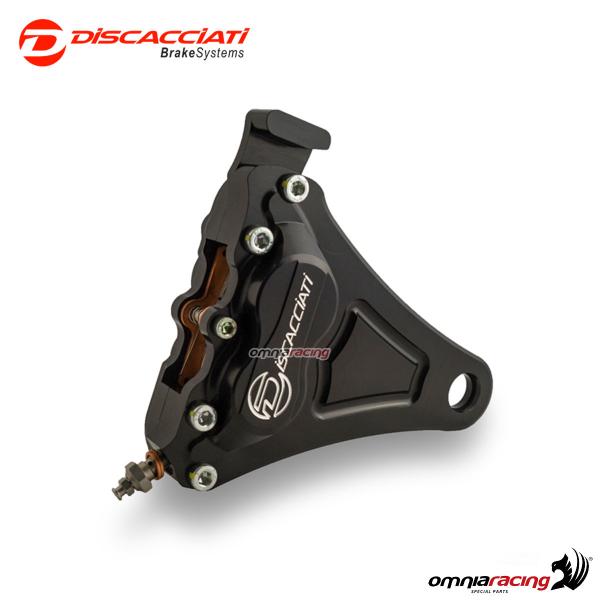 Pinza a 4 pistoni Discacciati posteriore anodizzata nera per Harley Davidson Softail 2006>