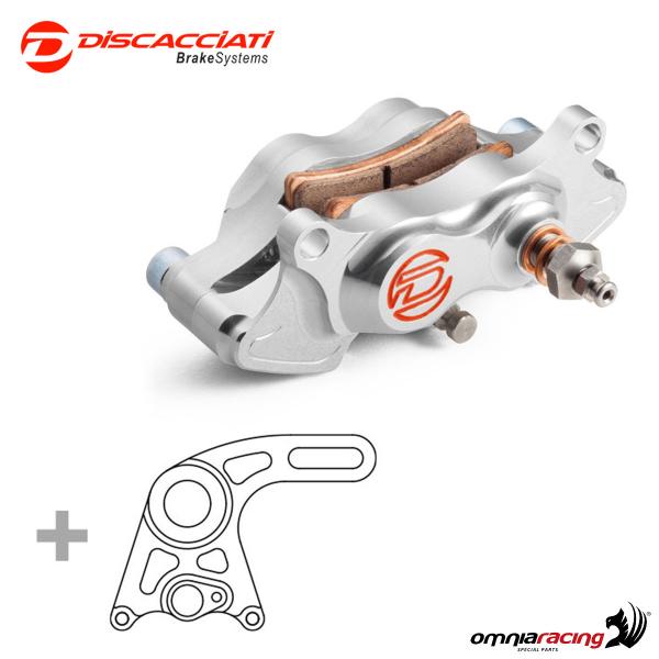 Kit disco e pinza freno posteriore con staffa Discacciati colore argento per Ducati 749/999