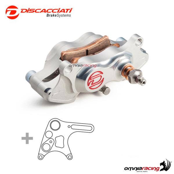 Kit pinza freno posteriore 4P con staffa Discacciati argento per Ducati Paul Smart/Sport Classic