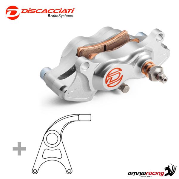 Kit pinza freno posteriore con staffa Discacciati colore argento per Suzuki GSXR1000 2007>2011