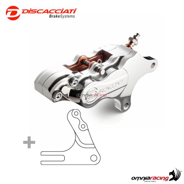 Pinza freno posteriore e staffa Discacciati colore argento Triumph Bonneville/Scrambler ruote raggi