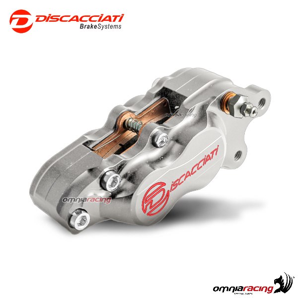 Axial front left caliper Discacciati 4 pistons silver wheelbase 40mm