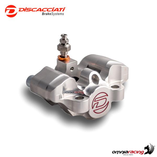 Pinza freno radiale Discacciati a 2 pistoni argento anteriore o posteriore interasse 45mm per PitBik