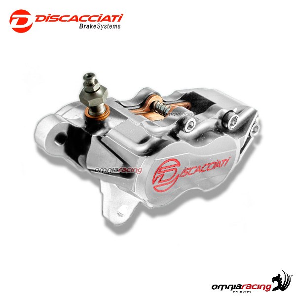 Axial front left caliper Discacciati 4 pistons silver wheelbase 80mm Triumph Bonneville/Scrambler