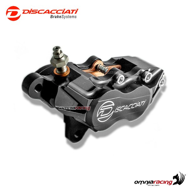 Pinza assiale Discacciati a 4 pistoni anteriore sinistra nera interasse 80mm per Triumph Thruxton