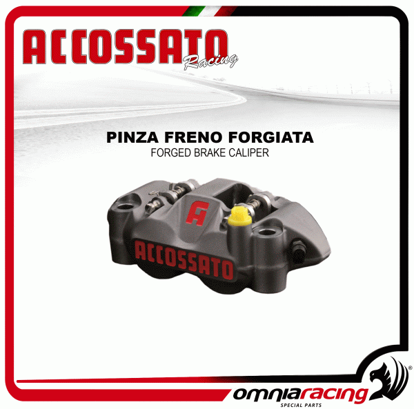 Accossato Pinza Radiale Monoblocco Alluminio Forgiato Interasse 108 mm Off Set 22,5 (DX)
