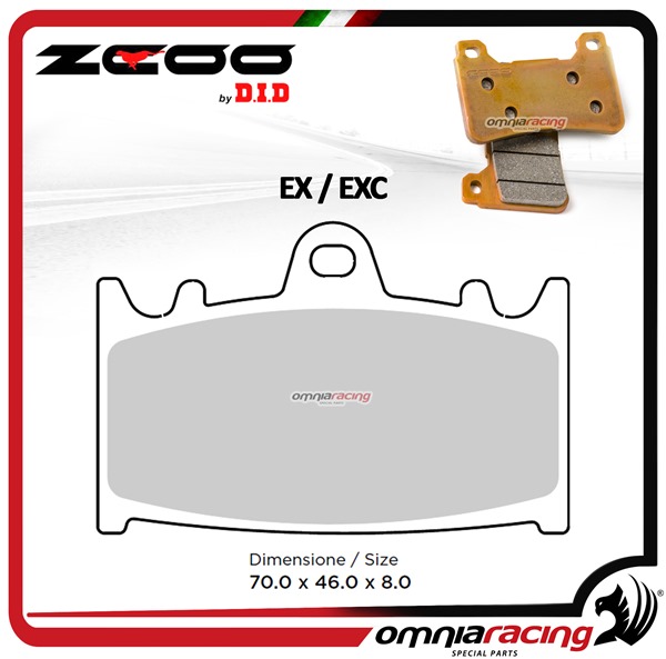 ZCOO T001 EXC pastiglie freno sinterizzate anteriori per Suzuki GSF650S Bandit ABS 2007>