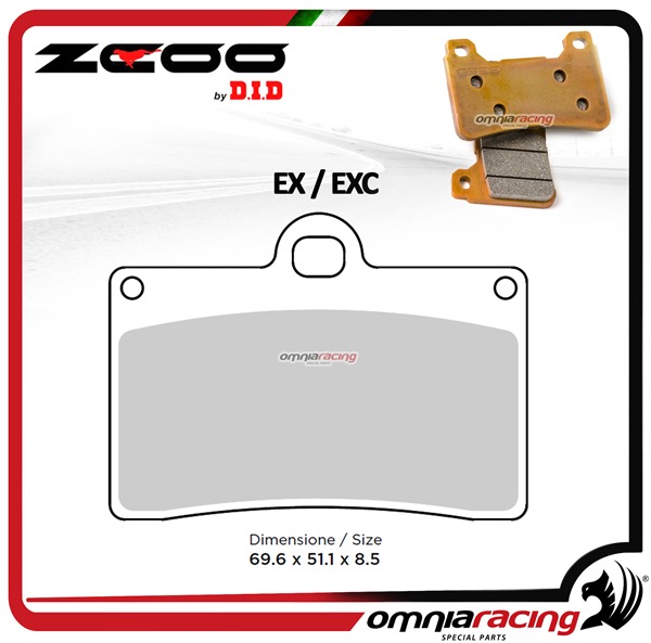 ZCOO B001 EXC pastiglie freno sinterizzate anteriori per Yamaha TZR125 (Italia) 1991>