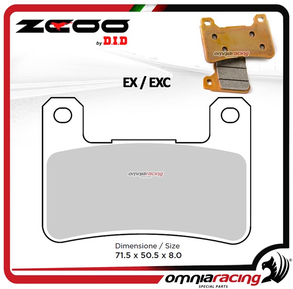 ZCOO T004 EX pastiglie freno sinterizzate anteriori per Kawasaki Z1000 ABS 2010>