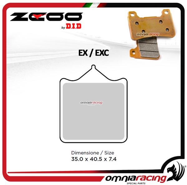 Pastiglie Endurance ZCOO B003 EXC sinterizzate anteriori Benelli BN600/R/GT 2014-2016