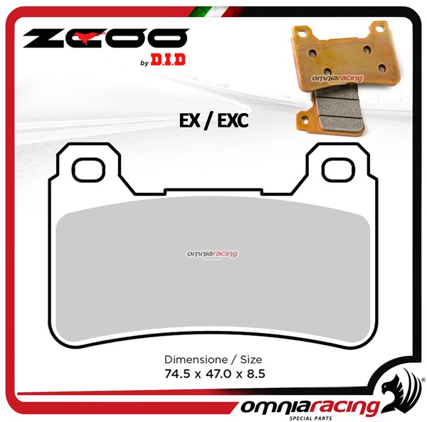 ZCOO T005 EXC pastiglie freno sinterizzate anteriori per Honda CBR600RR 2007>