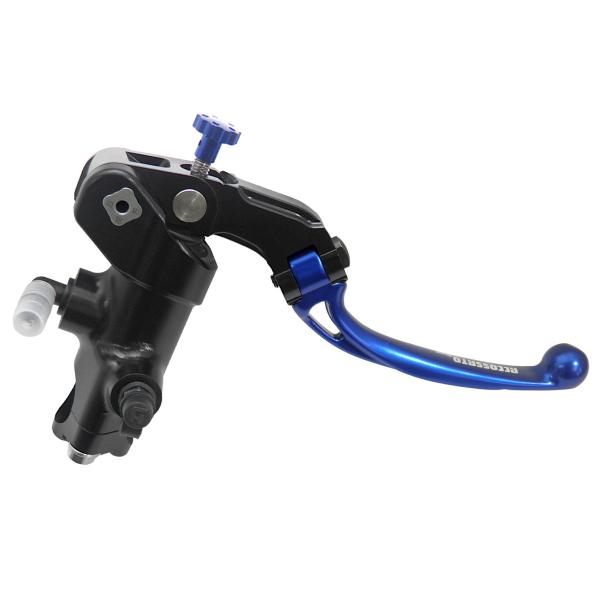 Accossato black radial brake master cylinder PRS 19x17-18-19 short blue folding lever
