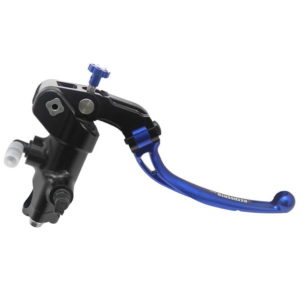 Accossato black radial brake master cylinder PRS 19x17-18-19 long blue folding lever RST