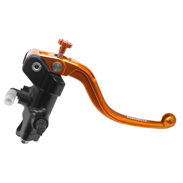 Accossato black radial brake master cylinder 16x18 short orange fixed lever