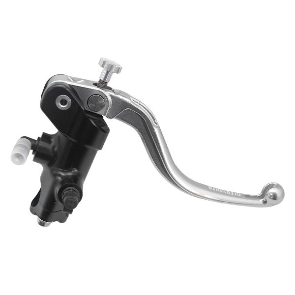 Accossato black radial brake master cylinder 16x18 short silver fixed lever