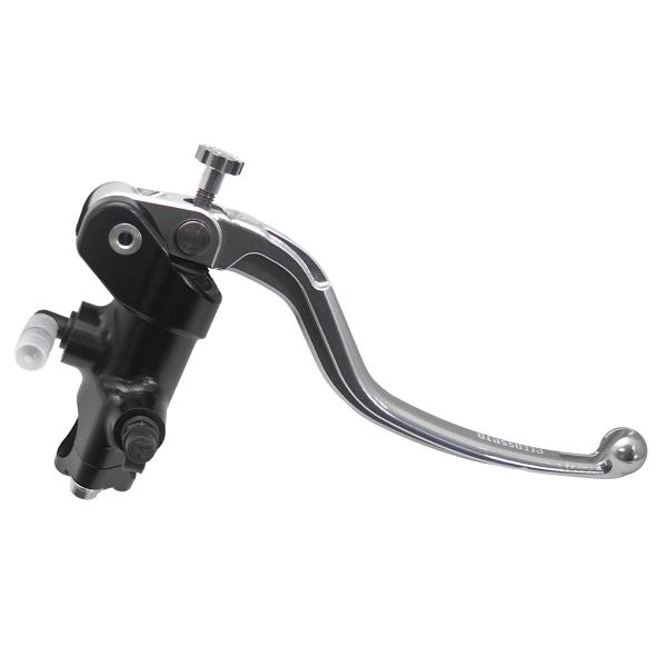 Accossato black radial brake master cylinder 16x18 long silver fixed lever