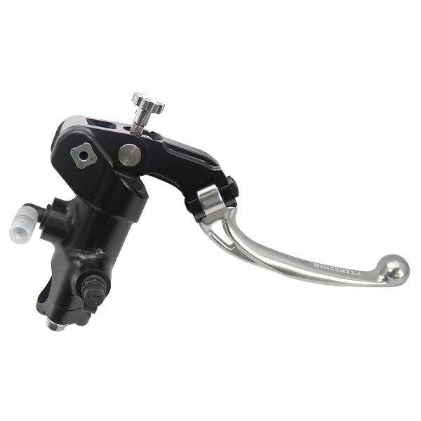 Accossato black radial brake master cylinder PRS 16x17-18-19 short silver folding lever
