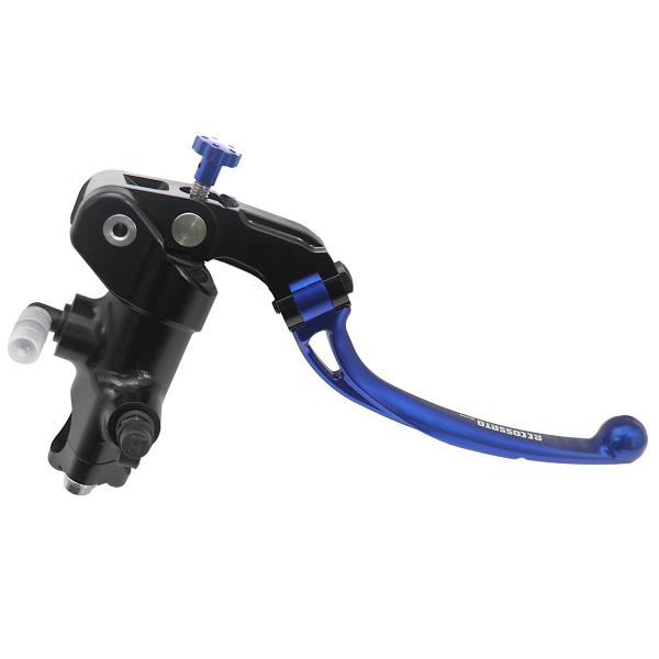 Accossato black radial brake master cylinder 16x16 long blue folding lever