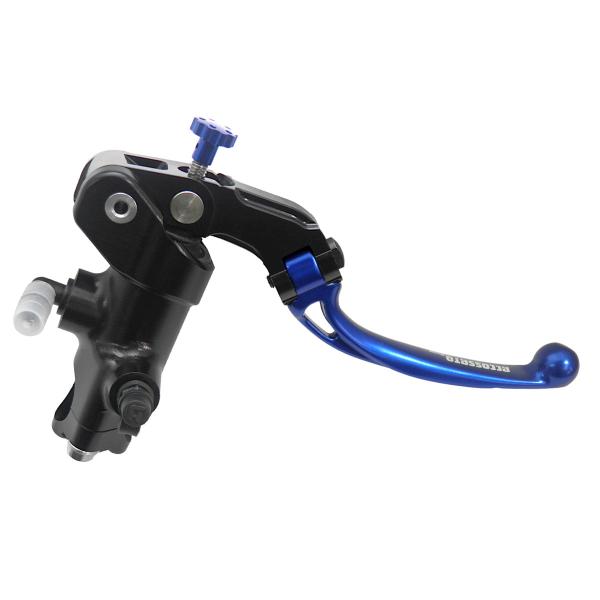 Accossato black radial brake master cylinder 19x20 short blue folding lever