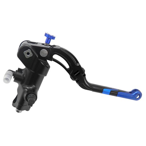 Accossato black radial brake master cylinder PRS 19x17-18-19 long blue lever revolution