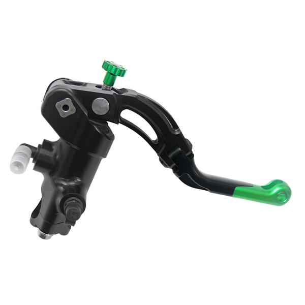 Accossato black radial brake master cylinder PRS 19x17-18-19 short green lever revolution