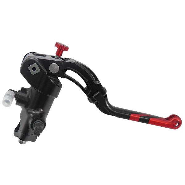 Accossato black radial brake master cylinder PRS 19x17-18-19 long red lever revolution