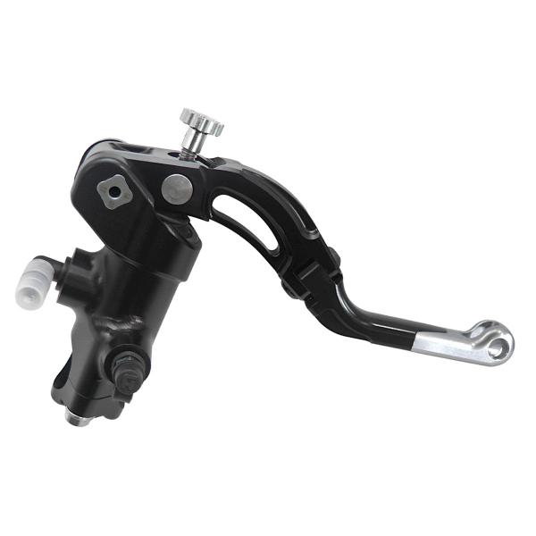 Accossato black radial brake master cylinder PRS 19x17-18-19 short silver lever revolution