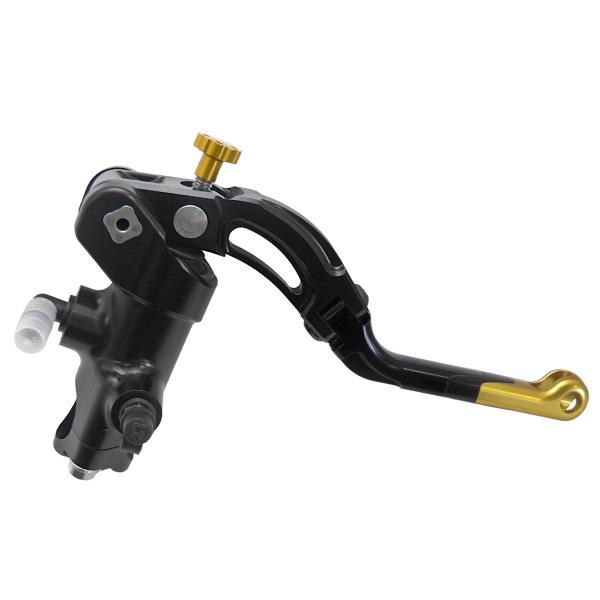 Accossato black radial brake master cylinder PRS 19x17-18-19 medium gold lever revolution