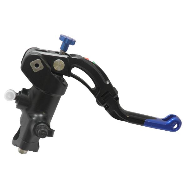 Accossato black radial brake master cylinder PRS 16x17-18-19 short blue lever revolution